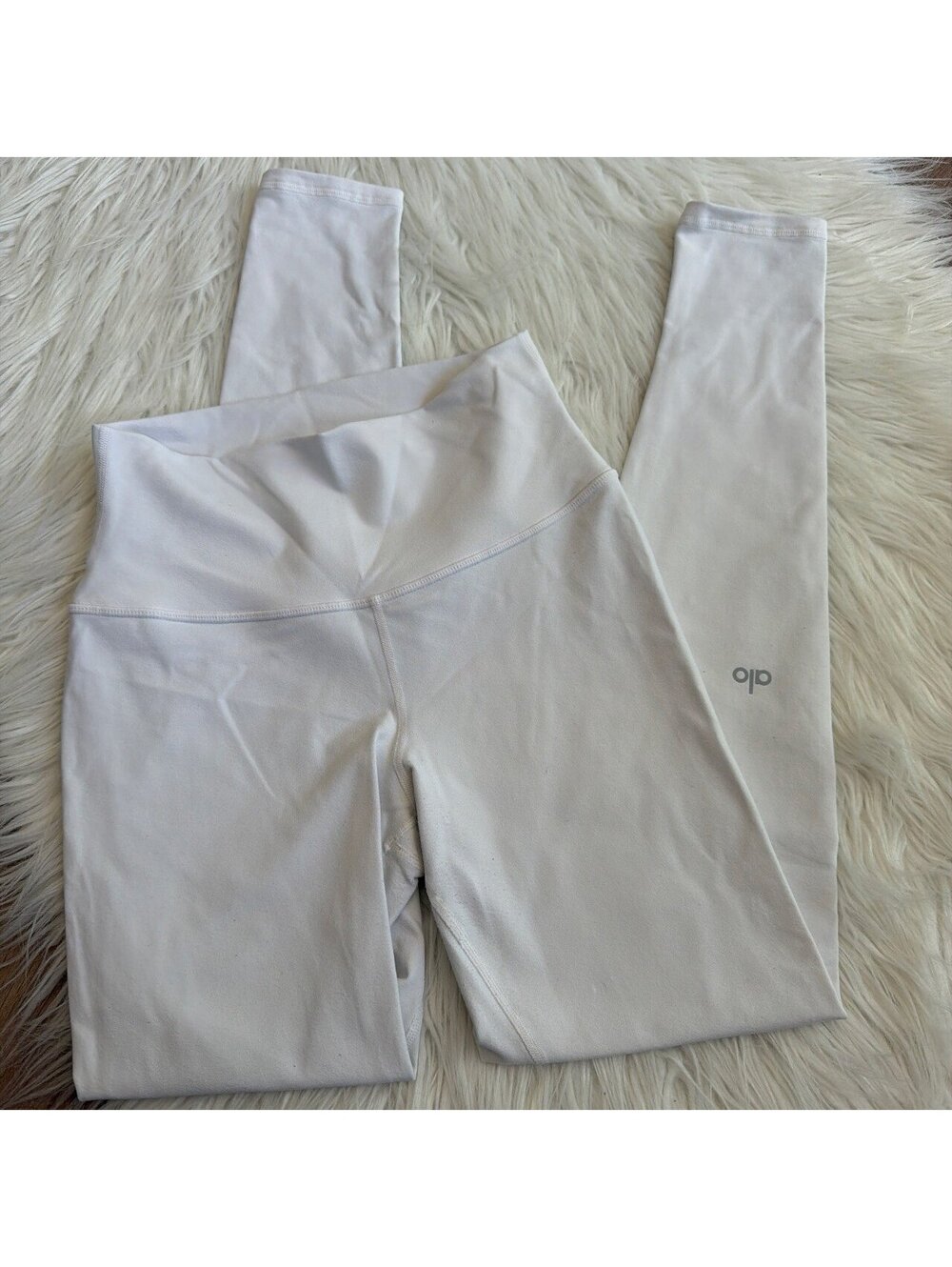Alo Yoga White High Waist Athletic Leggings 28” size S